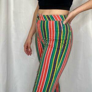 Free People Striped Multicolor Pants